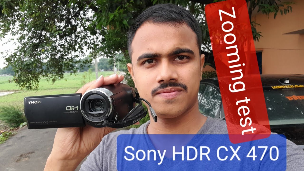 Sony HDR CX 470 Handycam. Zooming test. 60X zoom