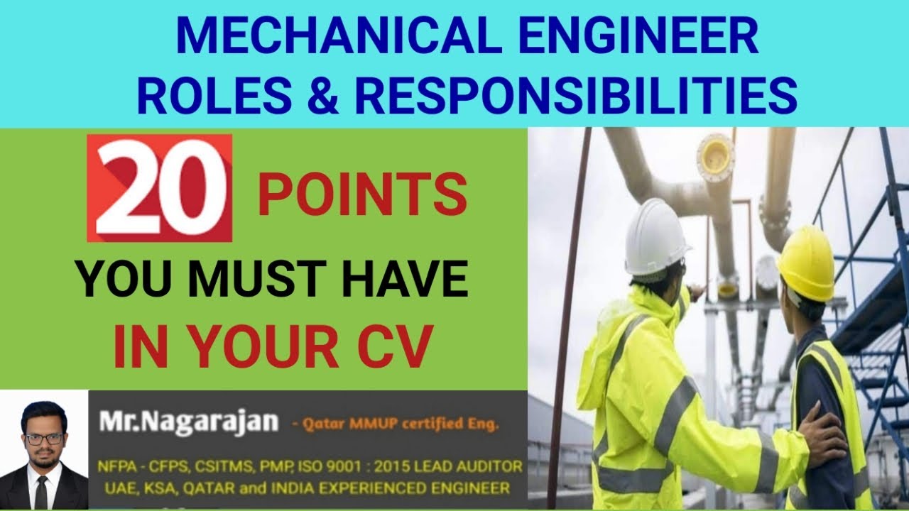Mechanical Engineer job roles and responsibilities l Key Roles in Construction & Project Management
