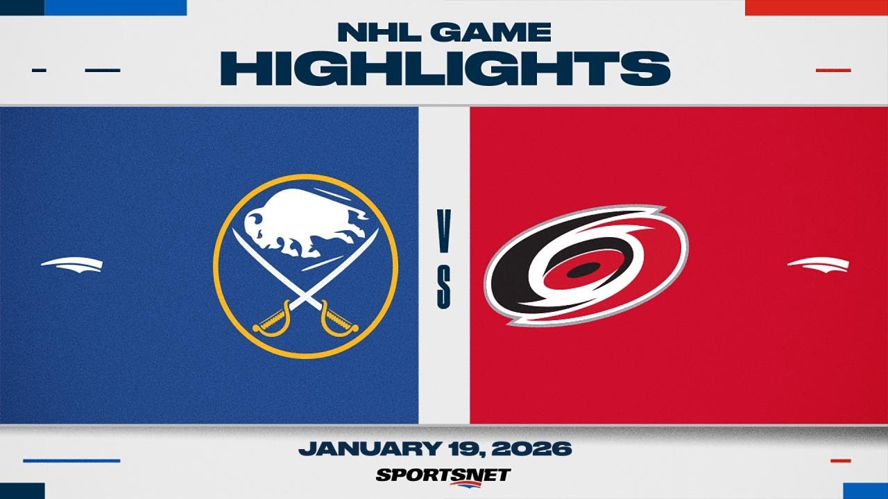 NHL Highlights | Sabres vs. Hurricanes - January 19, 2026