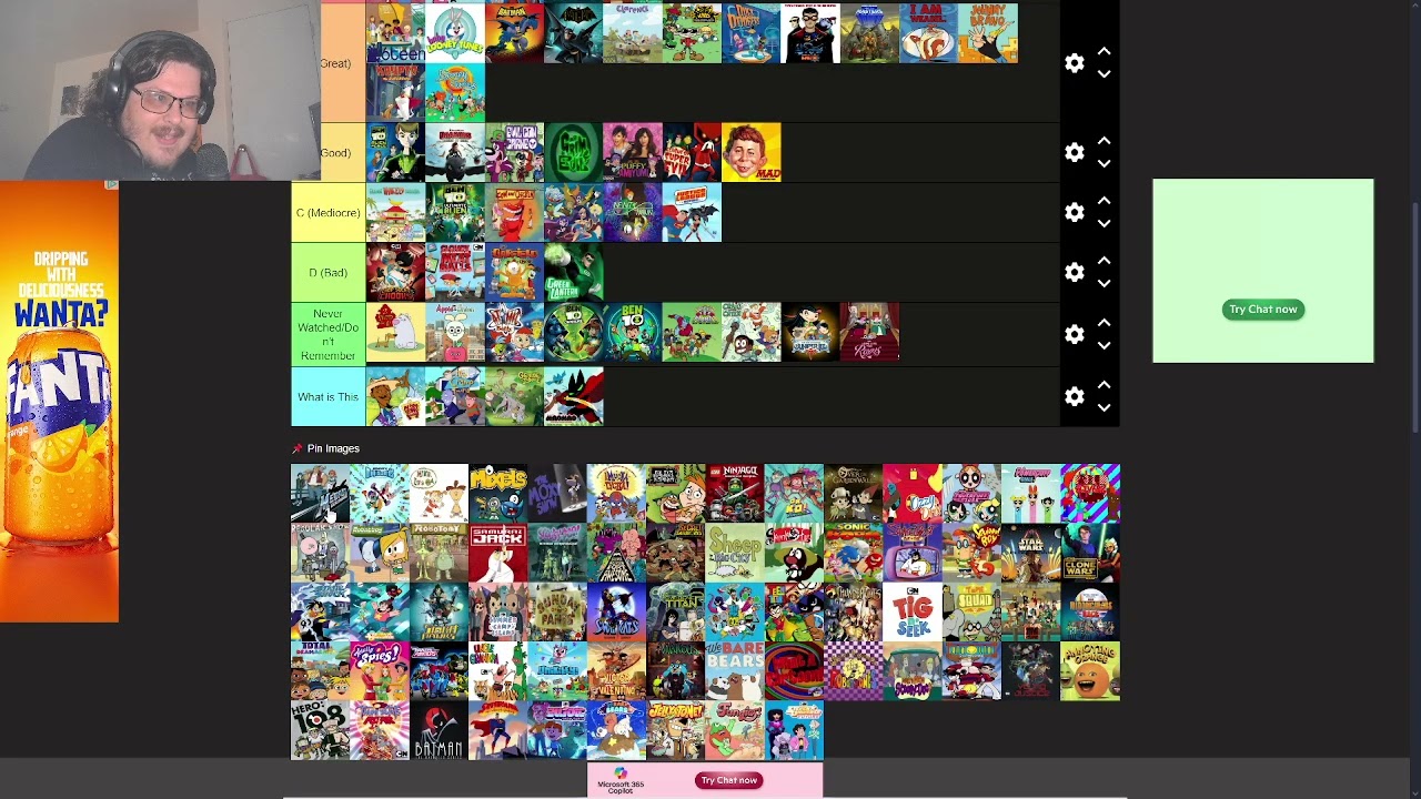 my Cartoon Network Show Tier List! Bacons Tier Hour