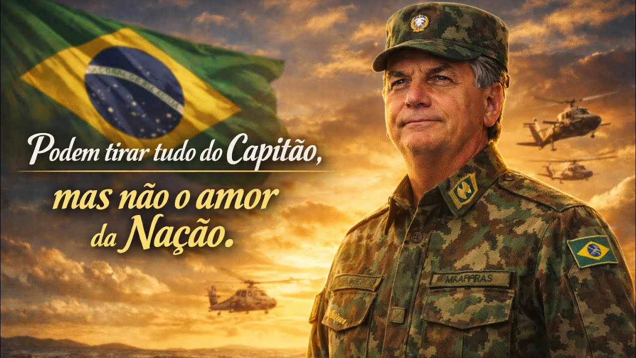 Música podem tirar a patente de capitão mas não tiram o amor da nação . 