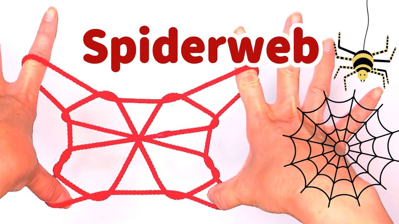 How to make a spiderweb   Very easy  Halloween　 String Figure/Cat's Cradle/あやとり