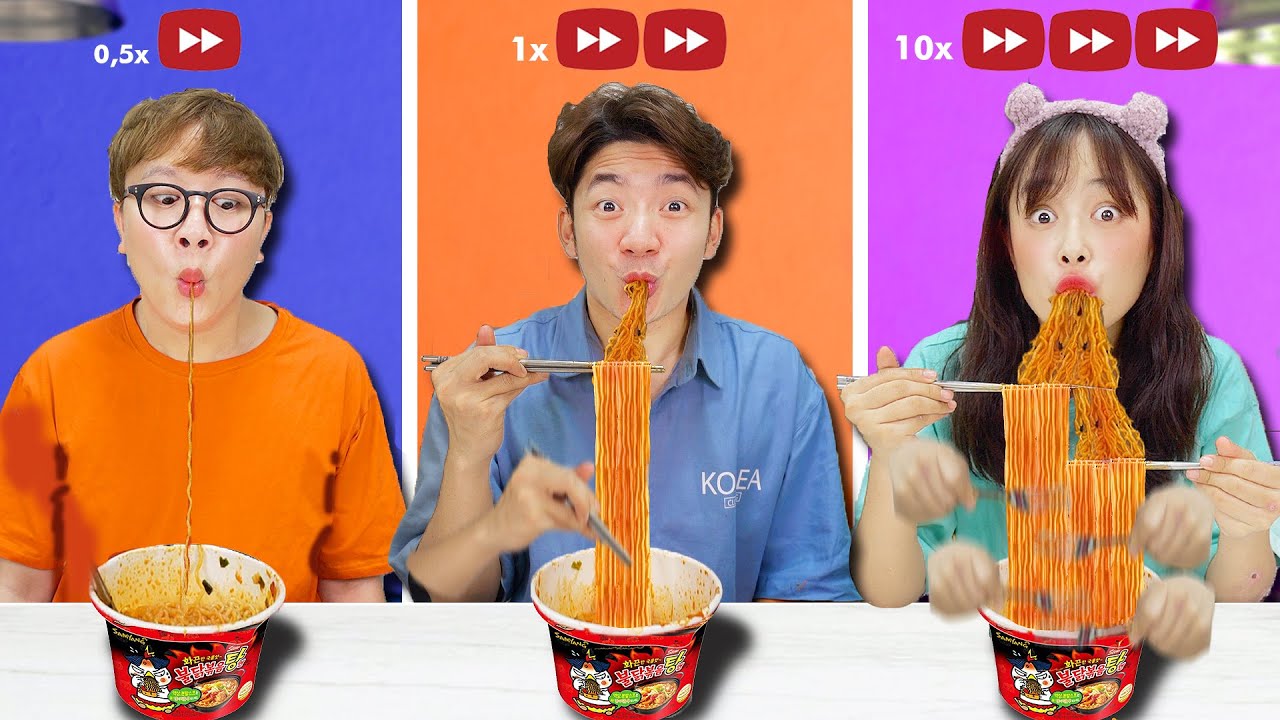 Thử Thách Ăn Theo Tốc Độ CHẬM - VỪA - NHANH | Những Tình Huống Bất Ngờ!