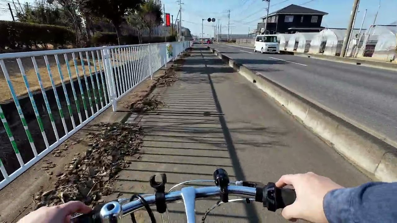 Bike riding at Flower street, Konosu-Shi