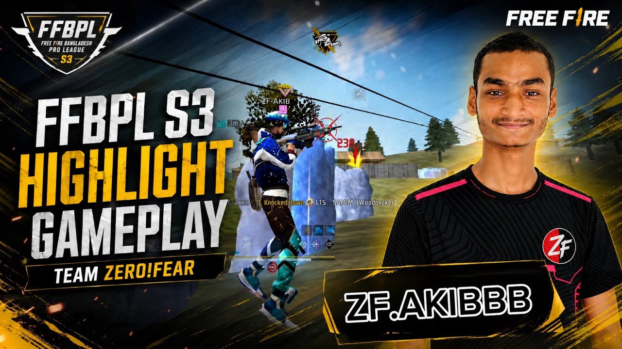FFBPL S3 Free Fire Tournament Highlight Gameplay [ TEAM ZERO!FEAR ] #AKIBBB #FFBPLS3 #FREEFIRE #FF