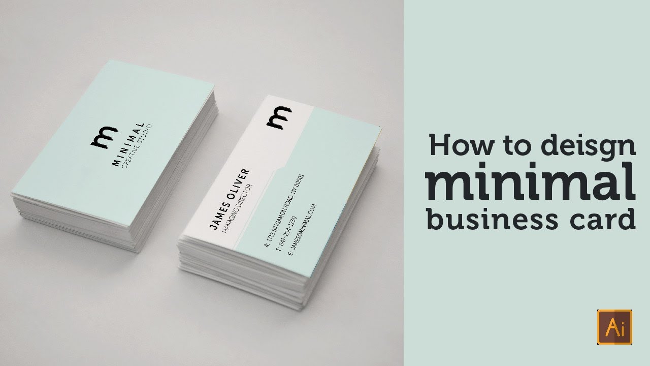 How to design minimal business card design for 2020 in Adobe Illustrator