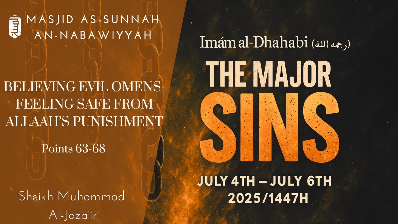 Believing Evil Omens-Feeling Safe from Allaah's Punishment| [63-68]  Sh Muhammad Jaza'iri