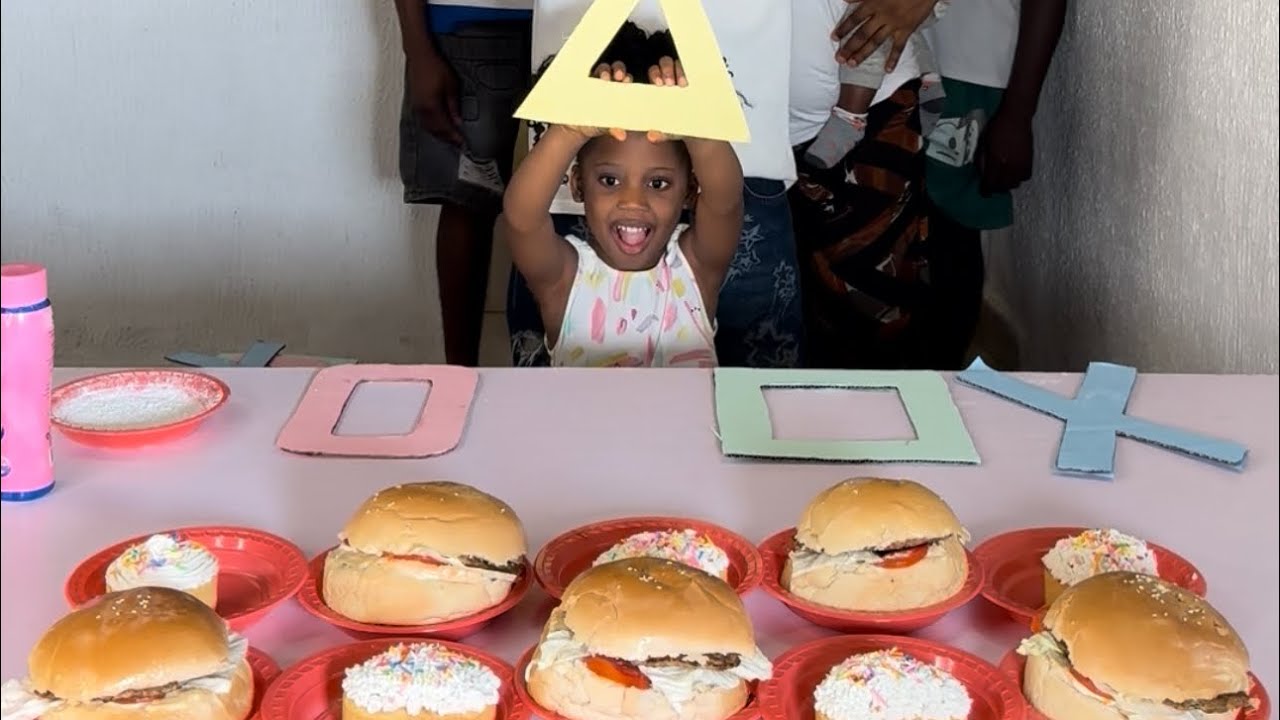 MATCH THE FOUR 4️⃣ SHAPE TO WIN BURGER 🍔 & CAKE 🎂 - THE FUNNIEST, INTERESTING &  ENTERTAINING GAME 