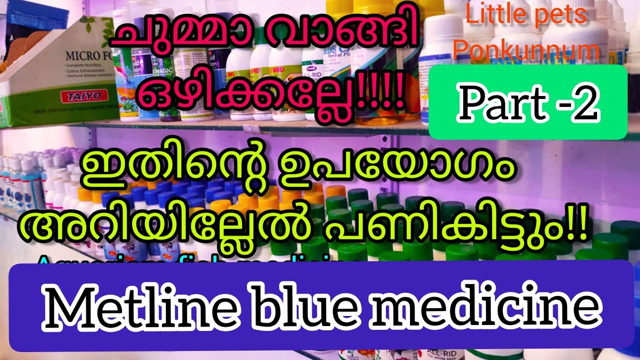 Metline blue | MalayalamEffective medicine for Aquariam |Medicine for white spot | Aquariam Medicine