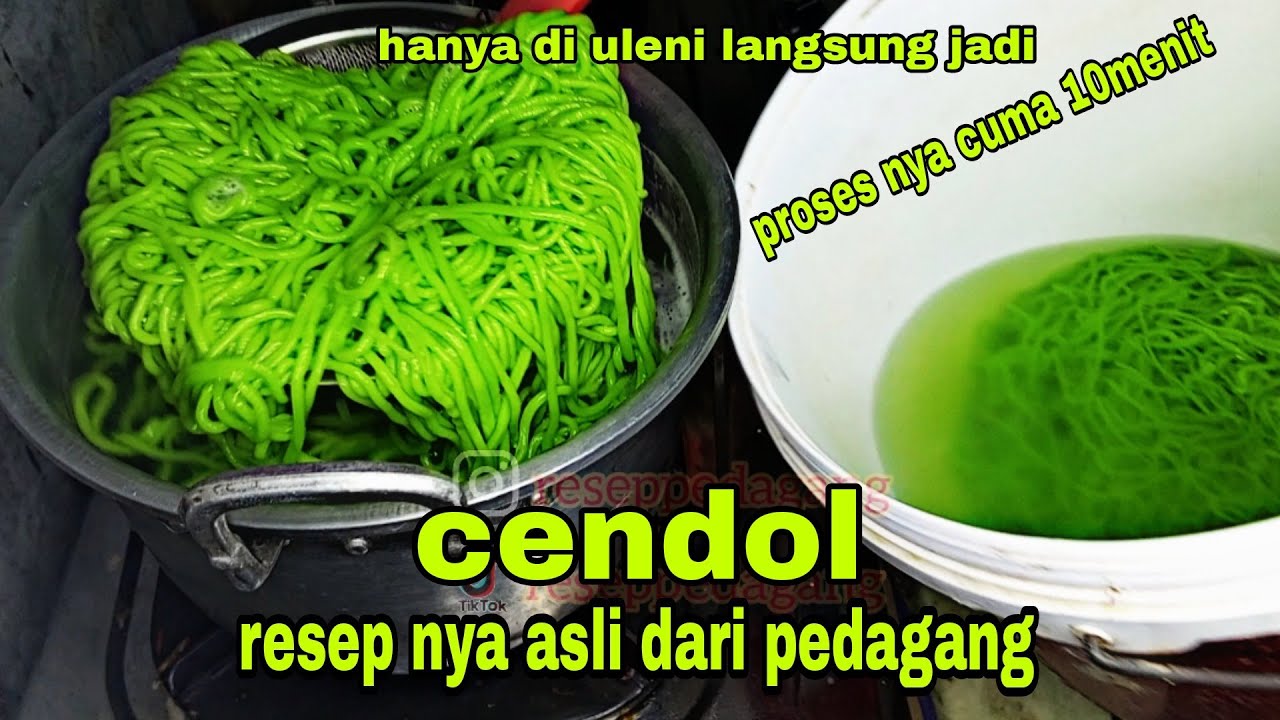 di kasih tau resep nya langsung sama pedagang nya _ buat cendol cuma 10 menit ..