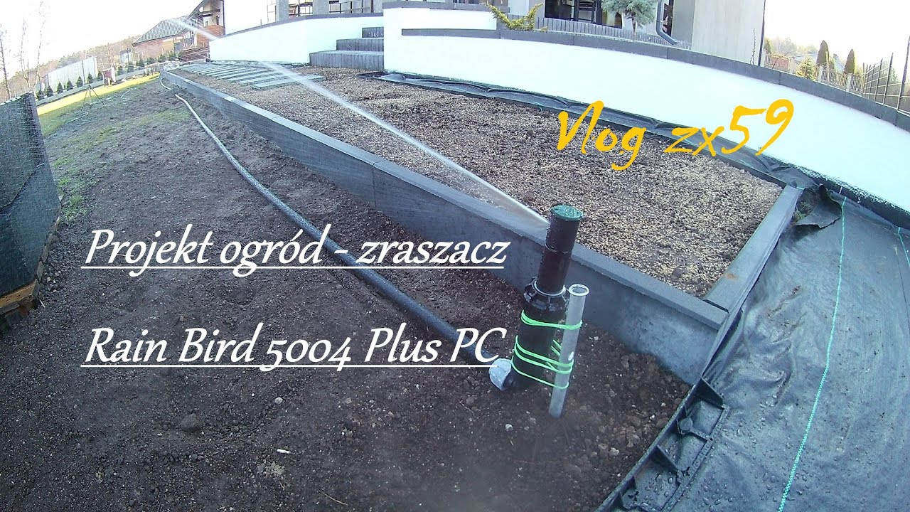 Projekt Ogród - automatyczne nawodnienie ogrodu, zraszacz RAIN BIRD 5004 PLUS PC Vlog zx59