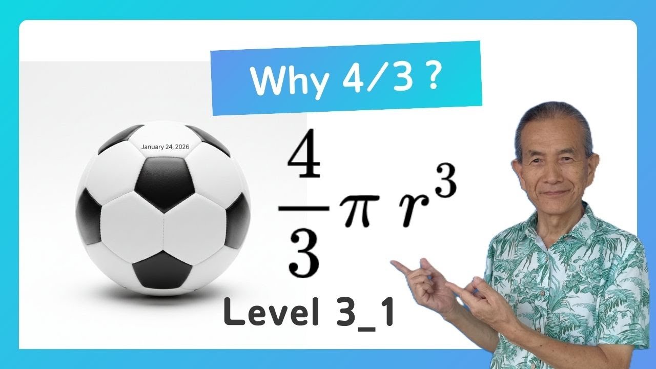 【Math made fun.】Why Is the Volume of a Sphere “4/3 πr^3”? — A Clear Explanation