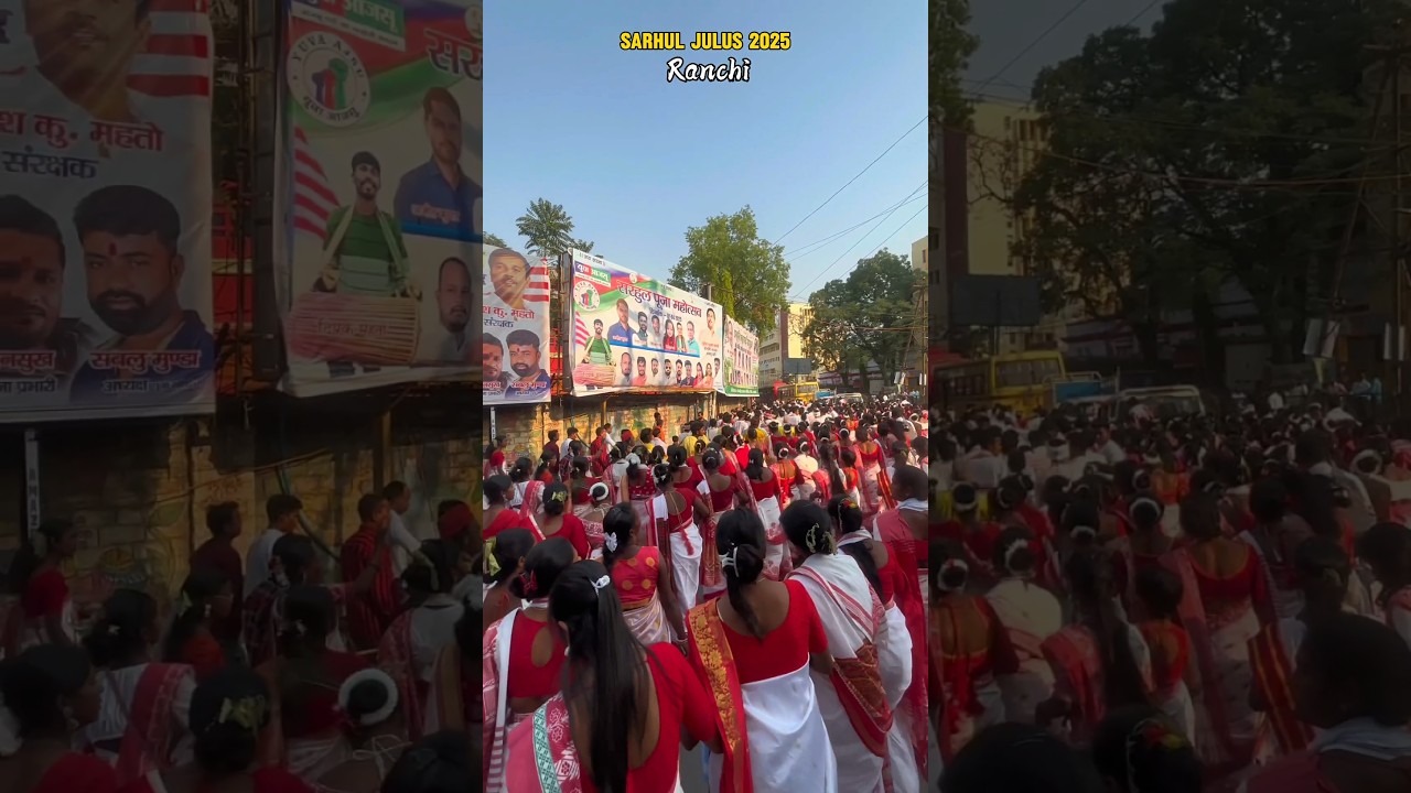 | Sarhul Julus Ranchi 2025 | Jharkhand Parv Sarhul | Adivasi Parv | Tribal Festival|#sarhul#adivasi