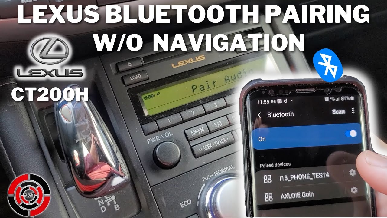 Сопряжение Bluetooth для Lexus CT (без навигации)