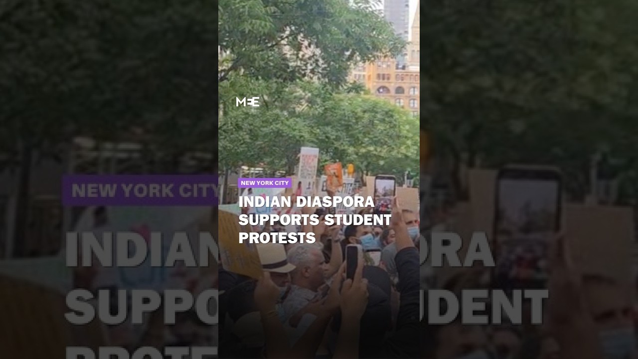 Activists express solidarity with Palestine at rally in support of Indian students