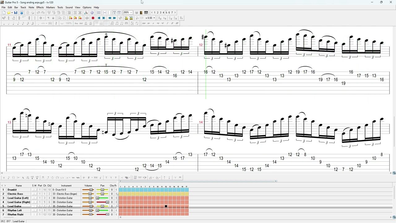 Guitar Pro 5 (MIDI) vs Guitar Pro 8 (RSE) - Sound Examples - Dramatic Arpeggios
