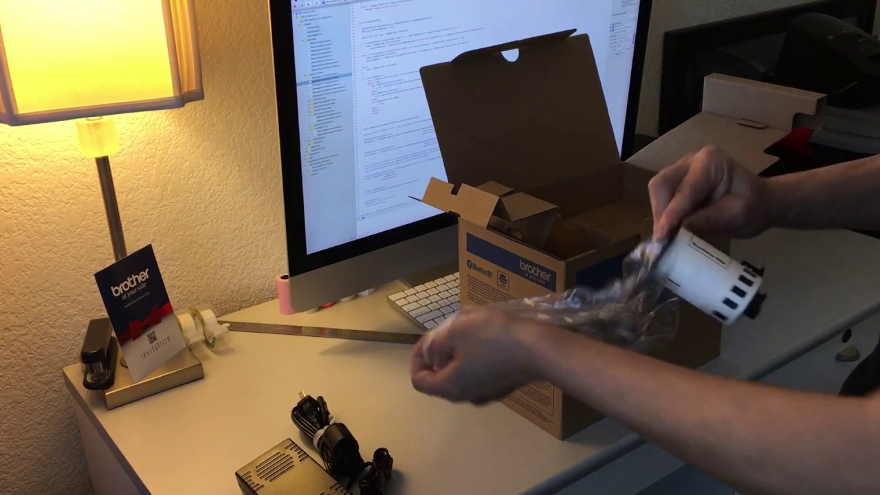 Unboxing QL-820NWB and Sample App Test Print