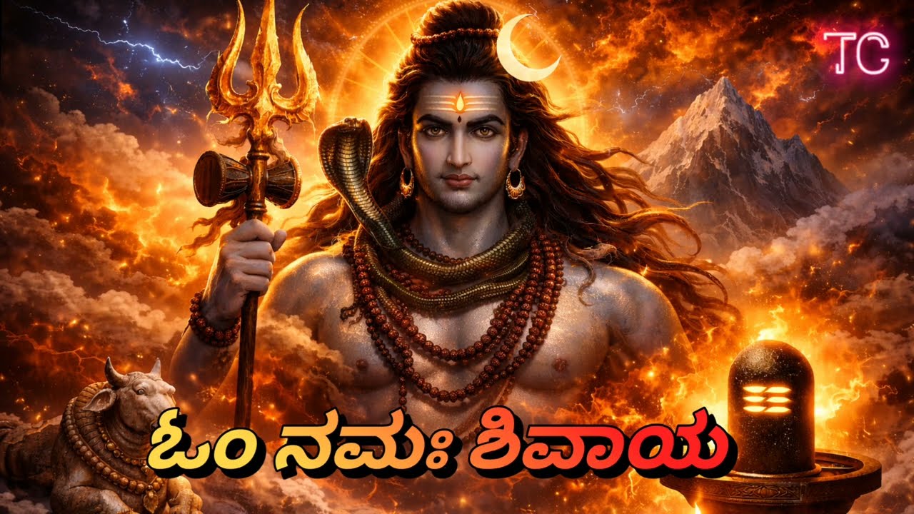 ಓಂ ನಮಃ ಶಿವಾಯ | Powerful Shiva Mantra . Om Namah Shivaya Chant. ಸೋಮವಾರ ಶಿವ ಭಕ್ತಿ. Lord Shiva devotion