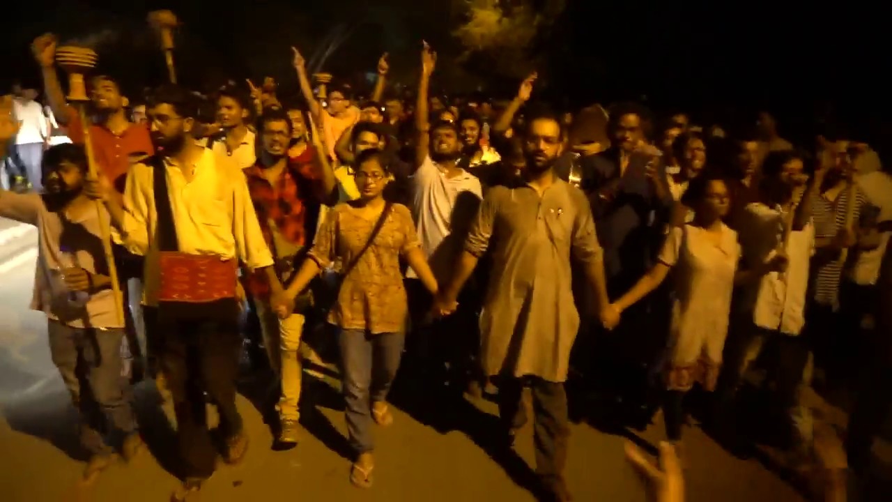 JNUSU Elections 2018 : Left Unity Pre Election Mashaal Juloos