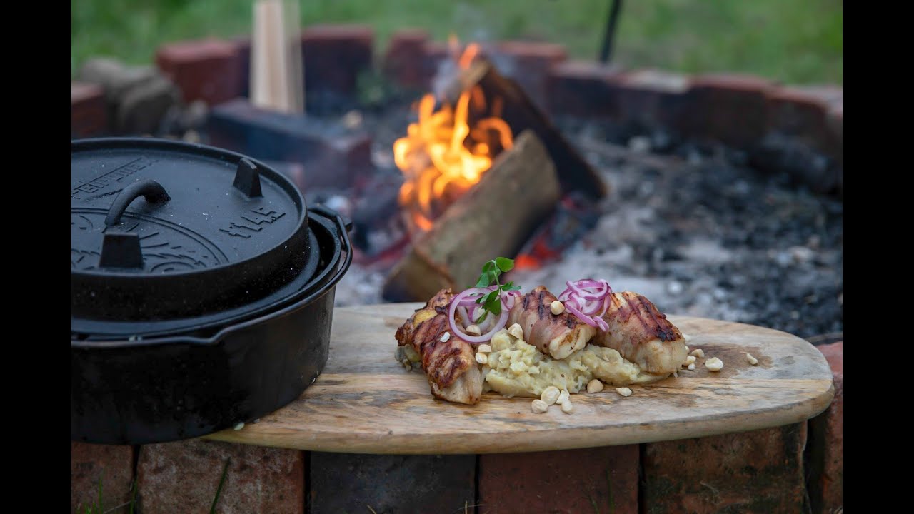 Wild auf Fisch #11 - Saltimbocca vom Wels mit Blumenkohlstampf und Honig-Zwiebeln