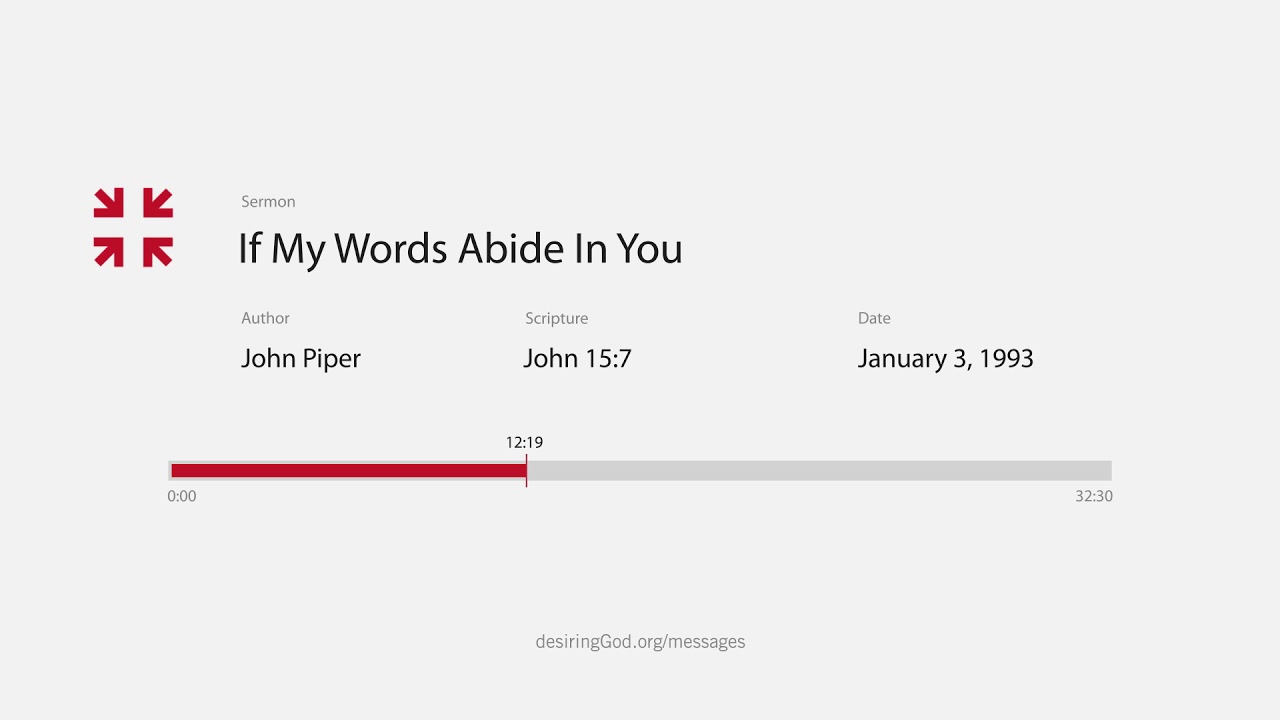 If My Words Abide In You