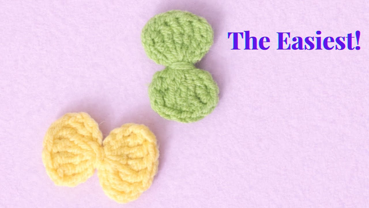 Móc nơ nhỏ xinh siêu dễ cho người mới | Easy Crochet Bow Tutorial