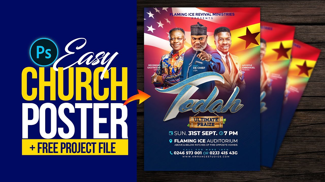 How to Design an Elegant Church Poster / Flyer in PHOTOSHOP