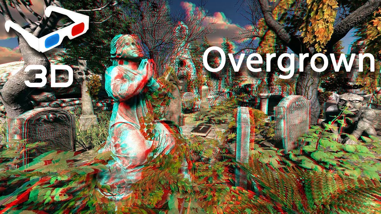 Overgrown 3D Anaglyph Video animated by Nearly Dark with music by James Blake