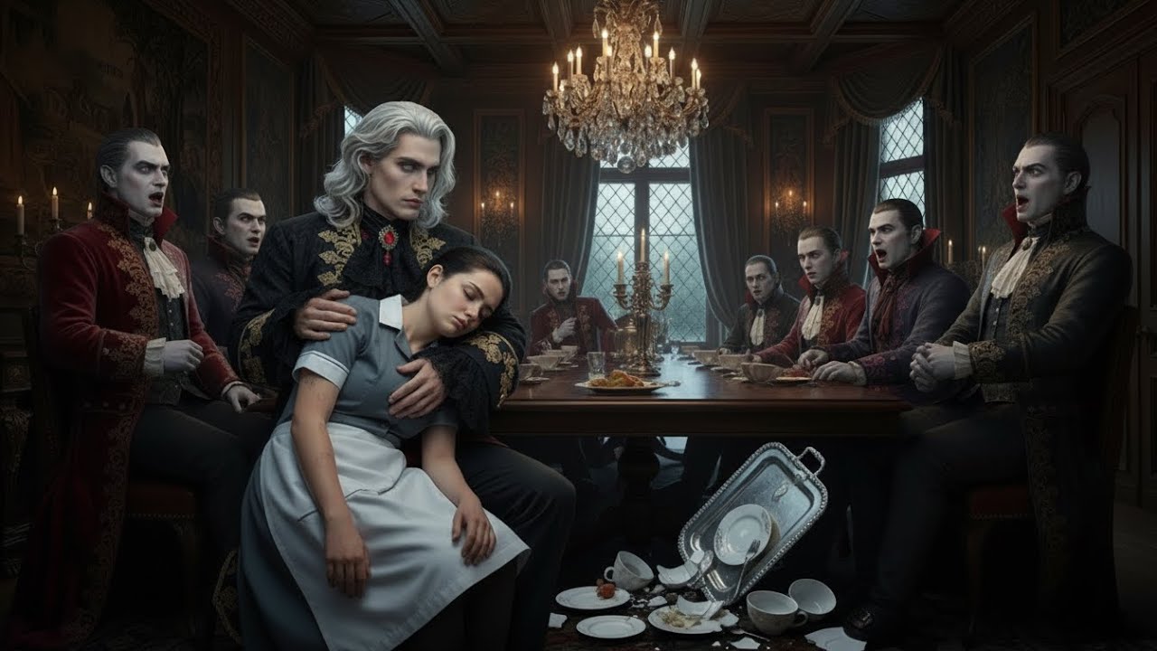 Exhausted Palace Maid Collapsed Into Vampire King's Lap During Council Meeting