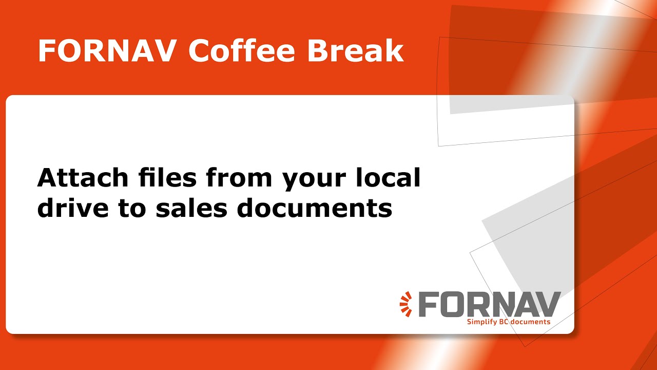 Attach files from your local drive to sales documents