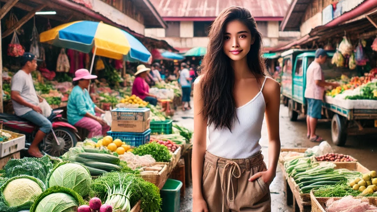 🇵🇭 Одна горячая девушка на рынке Моалбоала