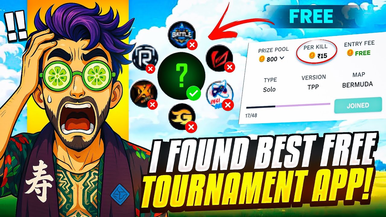 I FIND BEST FREE! TOURNAMENT APP🔥|TRUSTED📖 | ENTRY ₹0 PER KILL ₹5 💸| TRUSTED APP EVER💀| Manner Playz