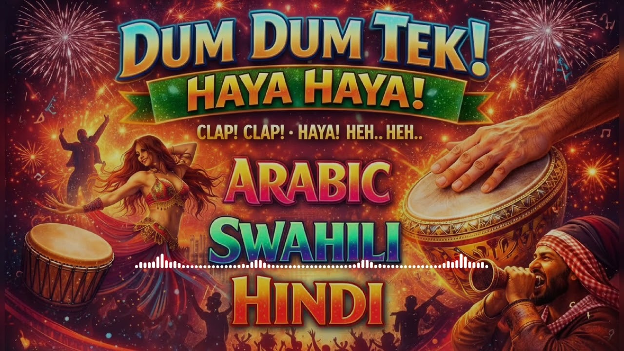 DUM DUM TEK! Haya Haya |Swahili / Arabic / Hindi | AI Song