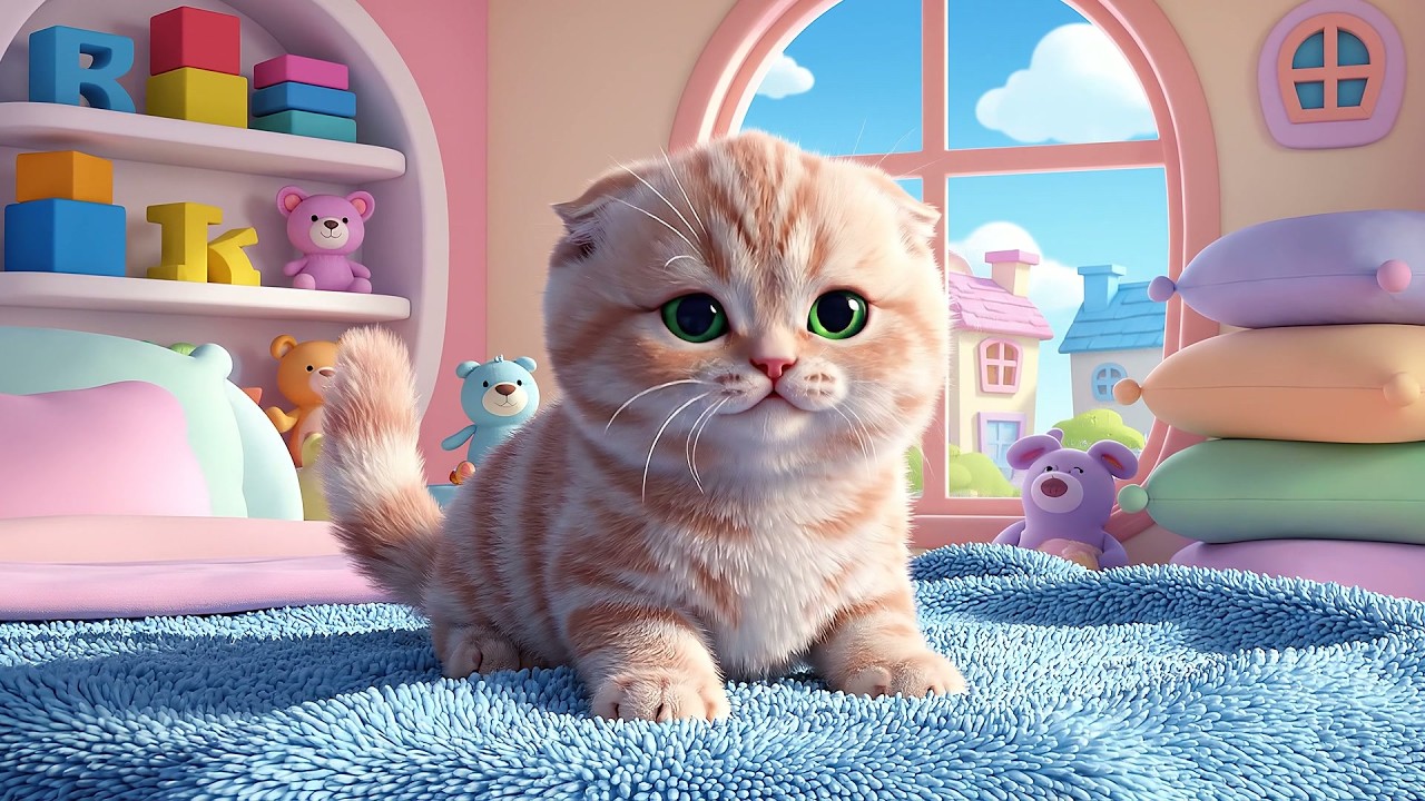 Sleepy Kitten Purrs Purr Purr | Lullaby for Kids & Bedtime Song