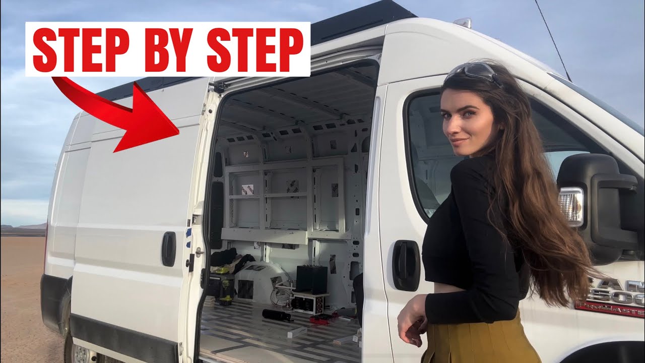 FRAMING the Ceiling & Edges of my RAM Promaster Camper Van - (DIY Van Build Series Day 12)
