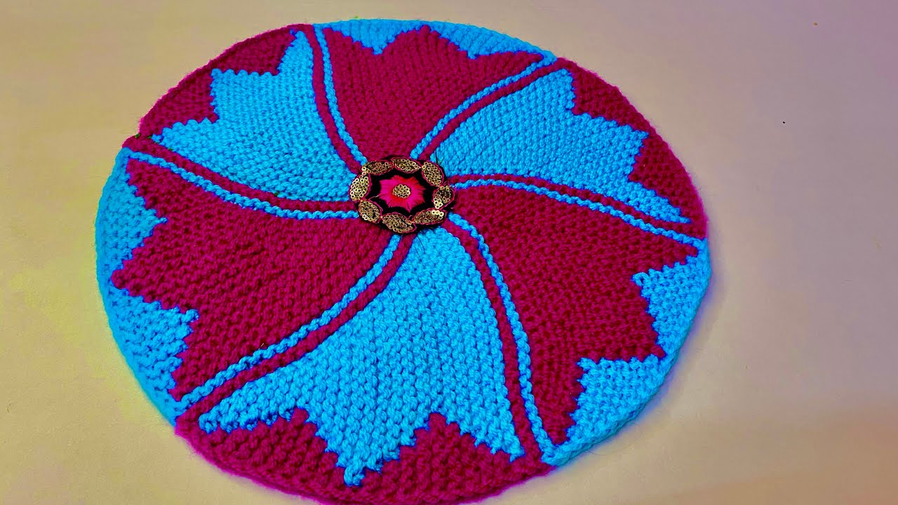 सुंदर ऊन से बना गोल डिजाइन | आसान बुनाई पैटर्न | Knitting Design in Hindi