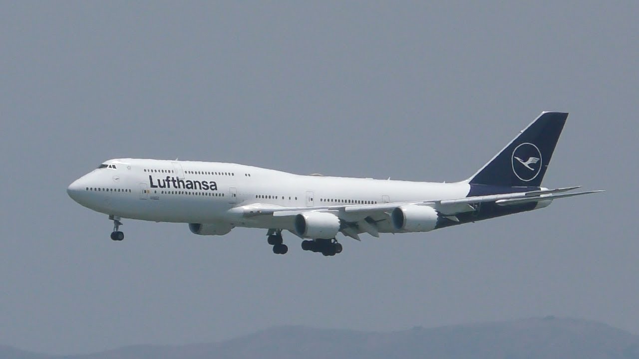 Lufthansa 747-8 D-ABYA Debut (Landing & Takeoff) @ San Francisco International Airport LH454 & LH455