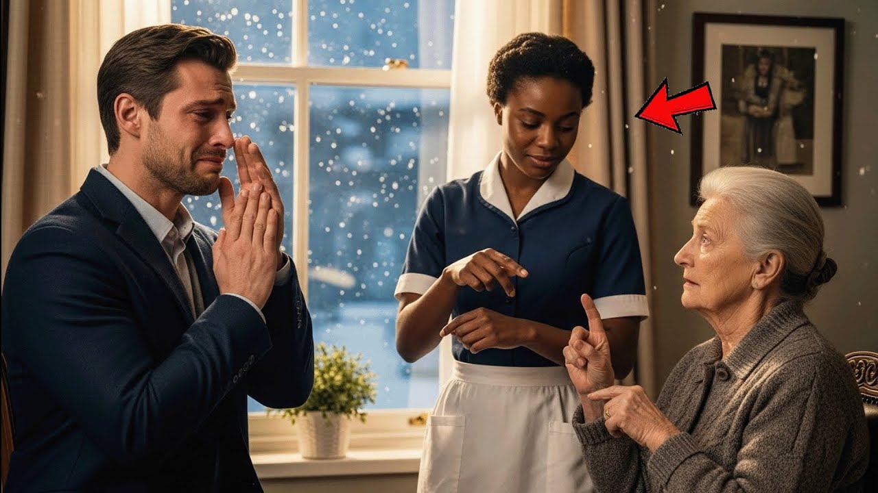 Shy Waitress Signed to Billionaire’s Deaf Mother — His Reaction Left Everyone in Tears And He....