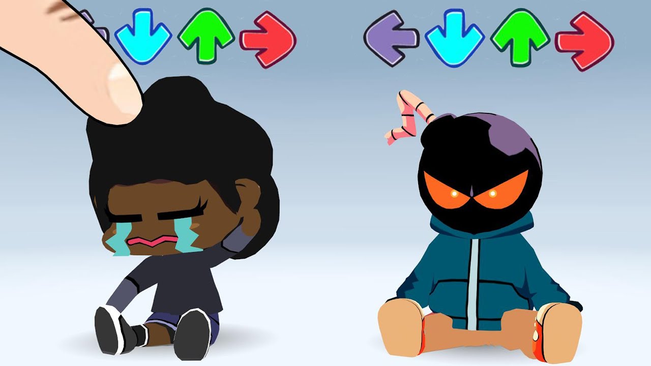 Anime Chibi Fnf vs Finger || Friday Night Funkin' 3D Animation || Whitty and Carol