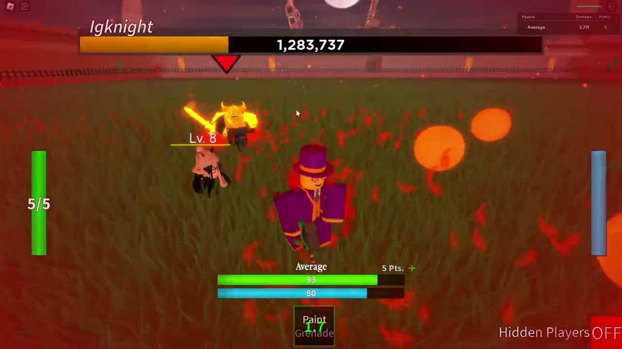 (outdated moveset) Roblox Skill Based Boss Fights: Igknight Solo.