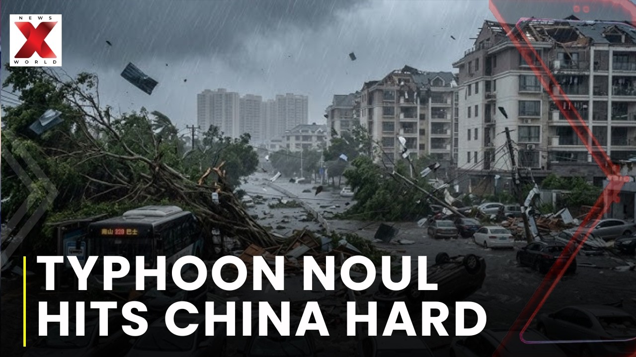 Massive evacuations as Typhoon Noul batters Guangdong and Hong Kong | NewsX World