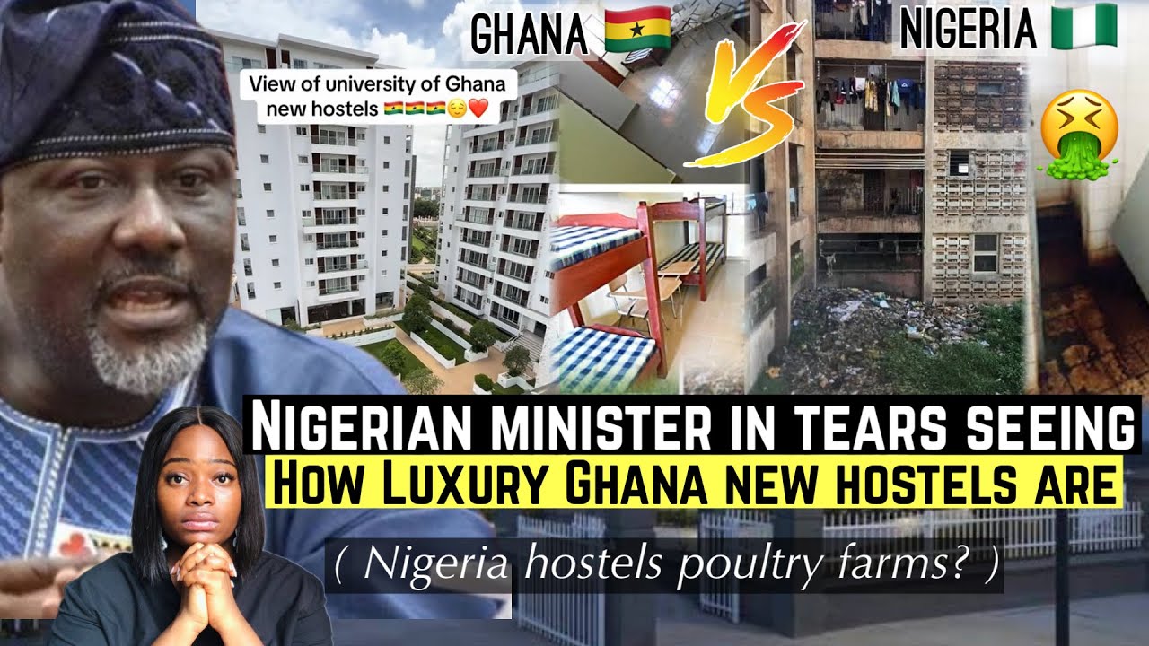 NIGERIAN MINISTER IN TEARS SEEING HOW LUXURY GHANA NEW HOSTELS ARE COMPARE TO NIGERIA