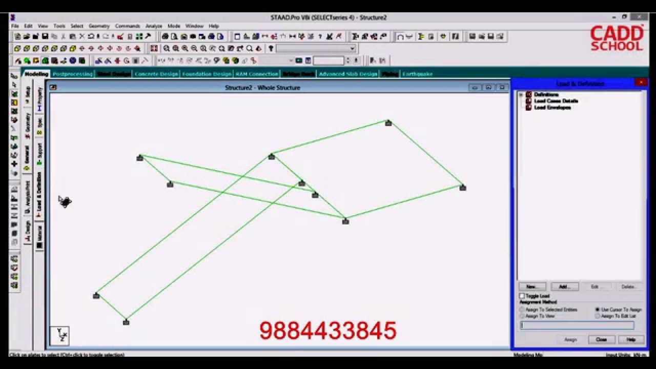 Staad Pro Tutorial for Beginners- Stair Analyse