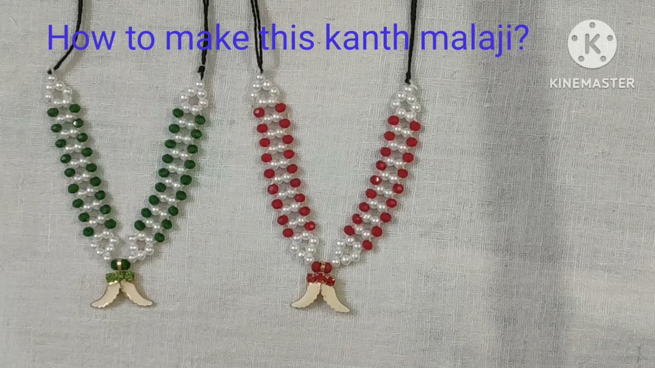 Tutorial#How to make kanth mala#jewellery making video#DIY#kanthmala#thakorji Shringar in easy steps