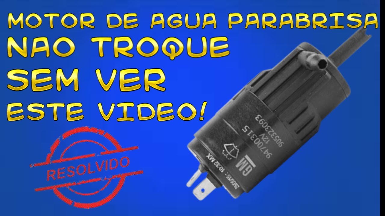 Como recuperar motor de agua parabrisa qualquer carro.