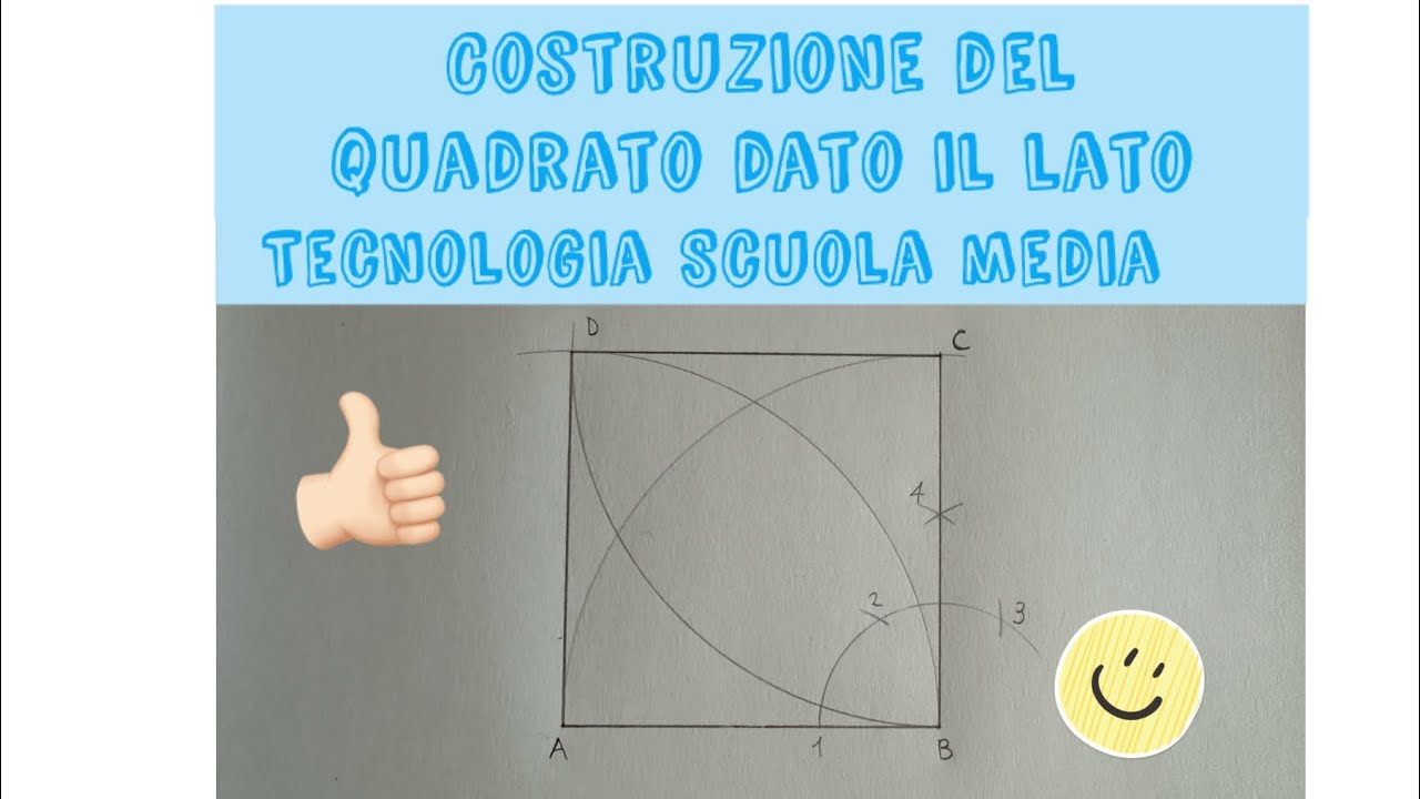 Costruzione di un quadrato dato il lato in 2 minuti!