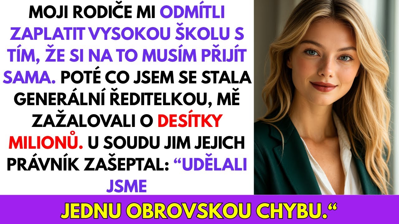 Rodiče Mi Odmítli Zaplatit Vysokou Školu, Prý Ten Titul 