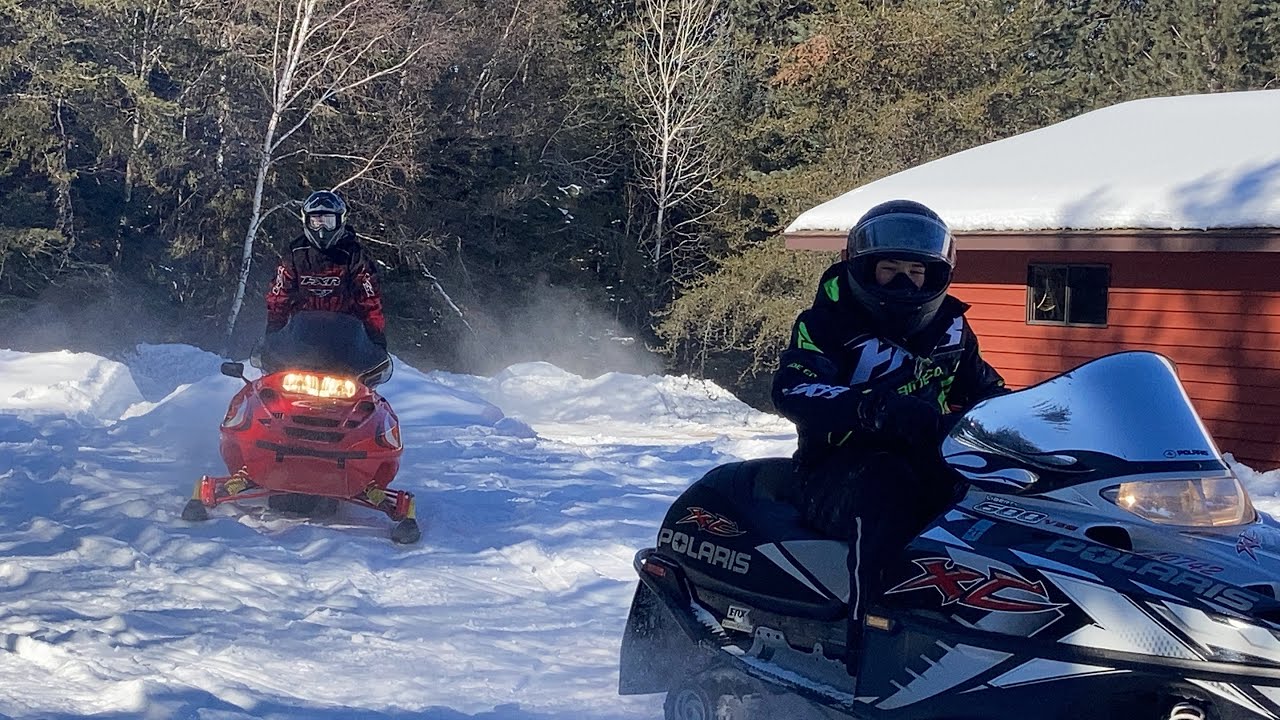 Snowmobiling in Northern Minnesota!!!! (snowmobile trip)
