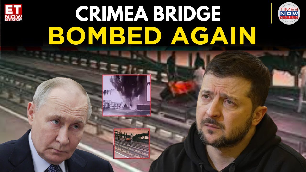 Kerch Bridge Rocked Again: Ukraine&rsquo;s Underwater Blast Cripples Key Russian Supply Line | Watch
