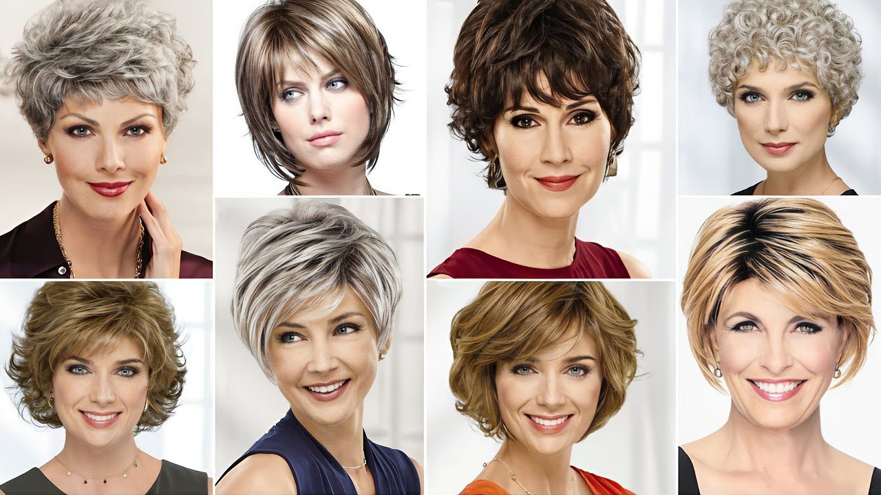 CORTES DE CABELLO 2023 TENDENCIA +40-55-85 AÑOS (CORTE CABELLO CORTO CAPAS) MODA PARA MUJERES TV
